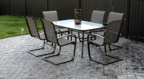 Backyard Concrete Stamping in Woodinville