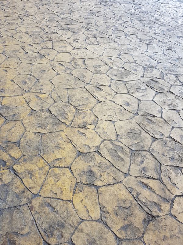Colorful Stamped Concrete Driveways